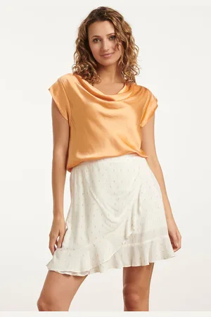 Smashed Lemon 25212 waterfall satijn top |