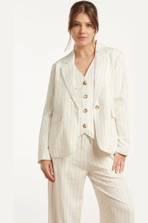 Smashed Lemon 25130 te pinstripe linnen blazer |