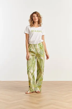 Smashed Lemon 25165 multicolour abstract print broek | light