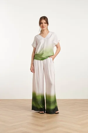Smashed Lemon 25019 wide leg broekhelder mauve donker | off