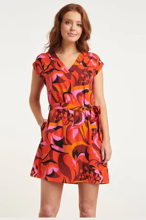 Smashed Lemon 24415 kort zomerjurkje met abstracte print |