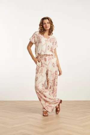 Smashed Lemon 25044 flowy aztec print broeknude tinten |