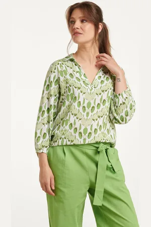 Smashed Lemon 25031 v-hals bloes met slangenprint |