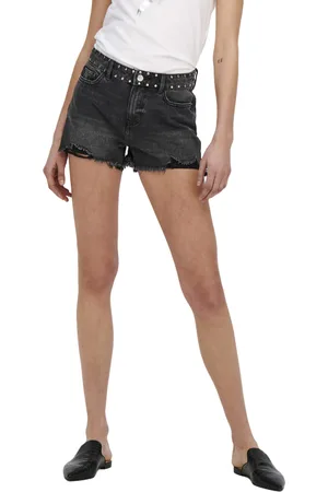 ONLY Onlpacy hw studded dnm shorts bj black denim