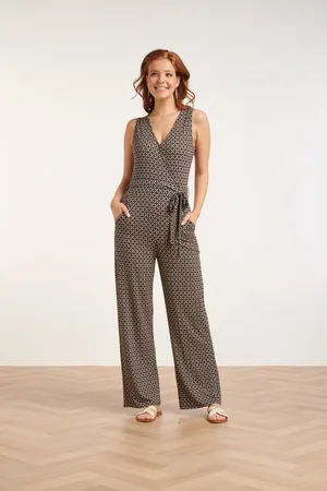 Smashed Lemon 24439 donkere grafische print jumpsuit |