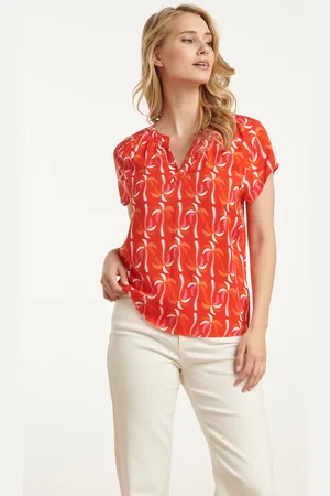 Smashed Lemon 25055 top met v-halspalmprint |