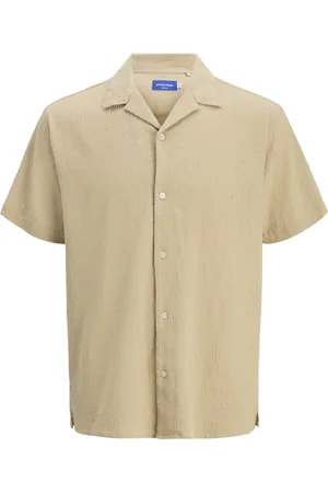 JACK & JONES Jorluke crinkle shirt ss jnr licht