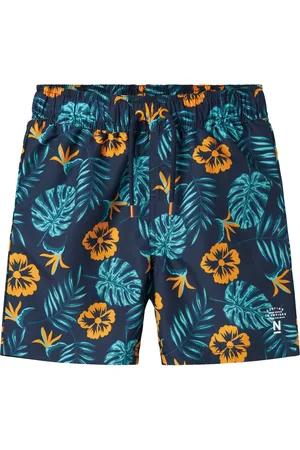 NAME IT Jongens zwemshorts nkmzaba bladeren/bloemenprint