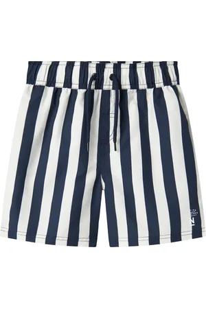 NAME IT Jongens zwemshorts nkmzaba gestreept donkerblauw/wit