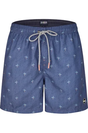 HAPPY SHORTS Heren zwemshort palmbomen donker print