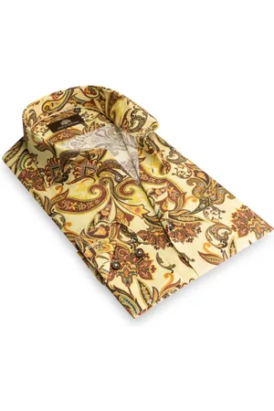 Circle of Gentlemen Michi linnenhemd print multicolor /bruin