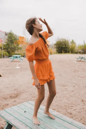 LOOXS Revolution Skort mandarijn voor meisjes in de kleur