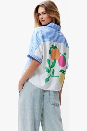 Catwalk Junkie 2502021603 short sleeve blouse with graphic