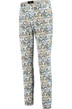 Circle of Gentlemen Nassau flatfront comfortabele chino met stretch allover print