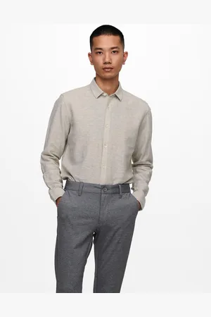 Only & Sons Onscaiden life ls solid linen shirt