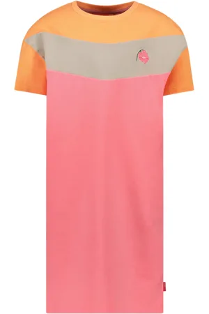 TYGO & vito Meisjes jurk nelly neon koraal