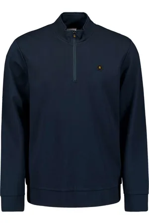 No Excess Sweater half zipper deep blue