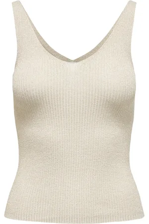 JACQUELINE DE YONG Jdybodilla lurex sl top knt beige