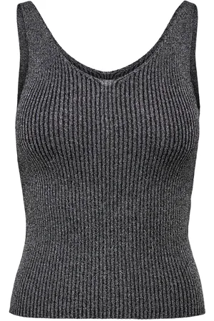 JACQUELINE DE YONG Jdybodilla lurex sl top knt antraciet