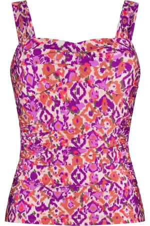 Ten Cate Tankini top twisted padded tankini dames multicolour-roze
