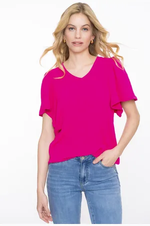 Geisha 53352-21 451 top crinckle raspberry