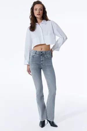 Cup of Joe Matilda dames flare jeans grey vintage