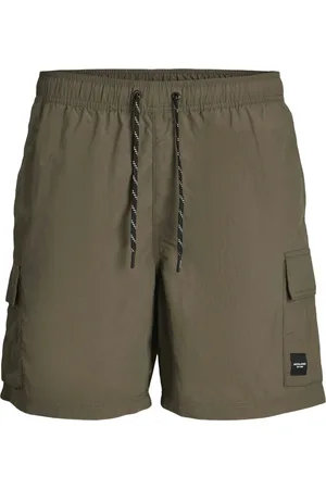 JACK & JONES Heren zwemshort jpstnaxos cargo effen donker