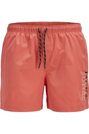JACK & JONES Heren zwemshort jpstmaui double logo effen hot coral