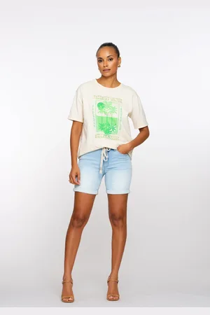 Geisha 51005-10 830 short jogg bleached denim