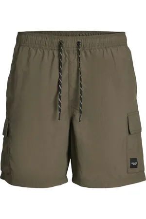 JACK & JONES Heren zwemshort jpstnaxos cargo effen donker