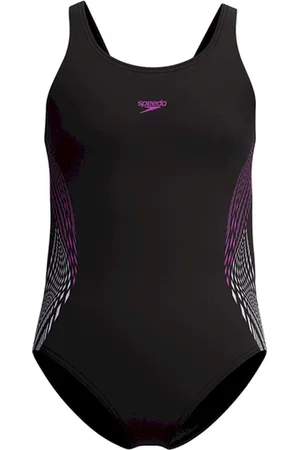 Speedo Eco placem muscleb bla/pin wedstrijd badpak meisjes -roze
