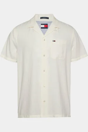 Tommy Hilfiger Casual hemd korte mouw tjm linen blend camp ss ext dm0dm20895/ybl