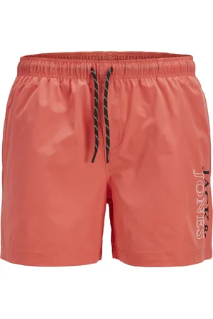 JACK & JONES Heren zwemshort jpstmaui double logo effen hot coral