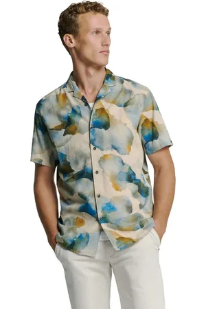 No Excess Shirt short sleeve revers collar al blue