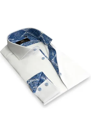 Circle of Gentlemen Koen effen overhemd met contrastdetails 100% co