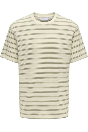 Only & Sons Onsian reg ss stripe struct tee dessin