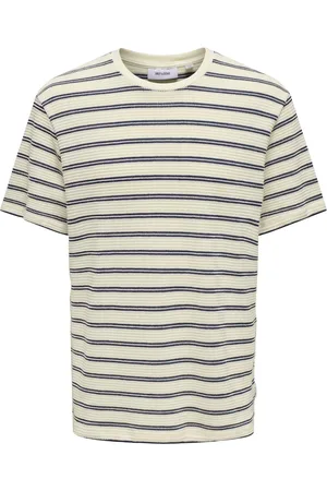 Only & Sons Onsian reg ss stripe struct tee dessin