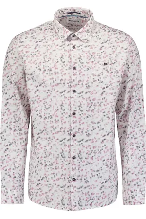 No Excess Shirt stretch allover printed mauve
