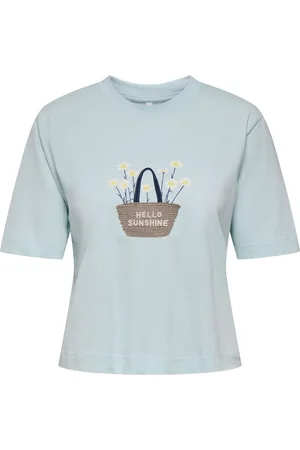 ONLY Onlvita life s/s summer top box jrs starlight blue
