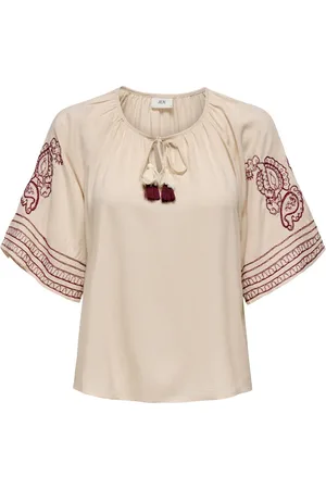 JACQUELINE DE YONG Risso life bianca l/s top