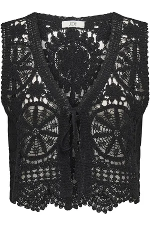 JACQUELINE DE YONG Vic s/l v-neck tie vest knt 15347425