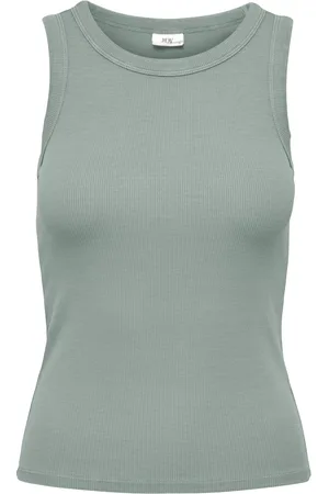 JACQUELINE DE YONG Sofia s/l washed tank top jrs 15328383 chinois green