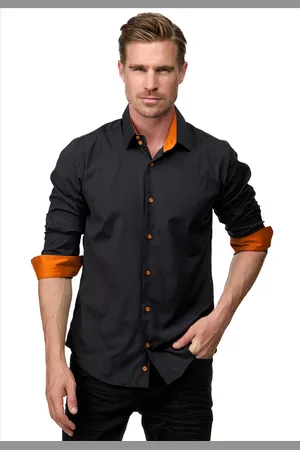 Rusty Neal Italian-style heren overhemd slim fit model zwart