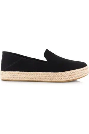 TOMS Carolina black flatform espadrilles dames