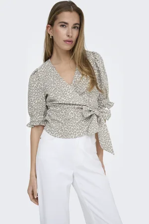 ONLY Onlemmia life 2/4 tie wrap top pnt