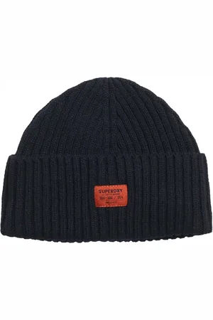 Superdry Y9010186a knitted stoer grof gebreide beanie 02a black