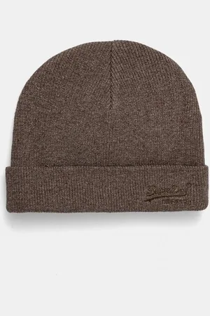 Superdry M9010184a logo beanie cbf kobicha brown