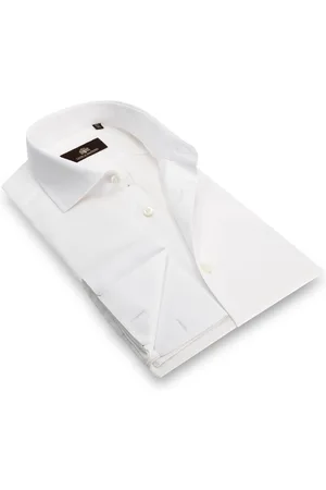 Circle of Gentlemen Alain dubbele manchet, jacquard geweven shirt 100% co