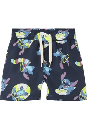 NAME IT Jongens lange zwemshorts nmmmic stitch donkerblauw