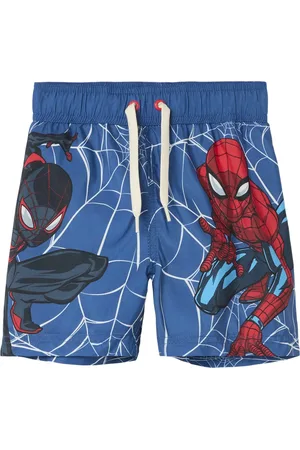 NAME IT Jongens lange zwemshorts nmmmave spiderman blauw